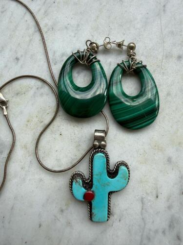 Buffalo Dance Sterling Silver Necklace & Earrings