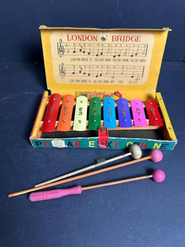 Vintage 8-Key Very Small Japanese Portable Toy Xylophone