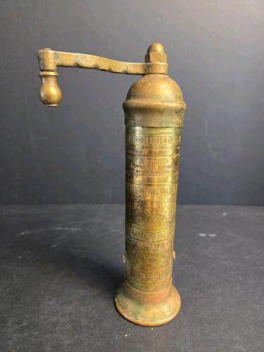 Vintage Atlas Greek Brass & Copper Pepper Mill