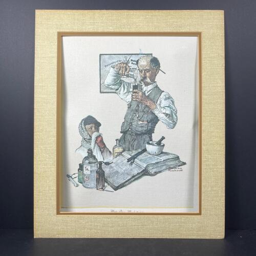 Norman Rockwell "Magic Potion" Framed 1972 Donald Art Co. Lithograph Print USA