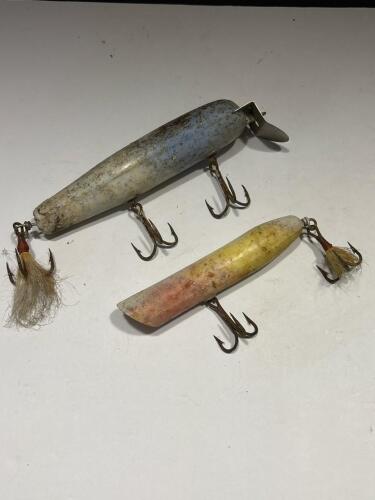 Vintage Wooden Prop Topwater Fishing Lures