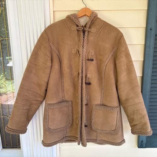 L.L. Bean Women&rsquo;s Large Petite Faux Shearling Hooded Coat
