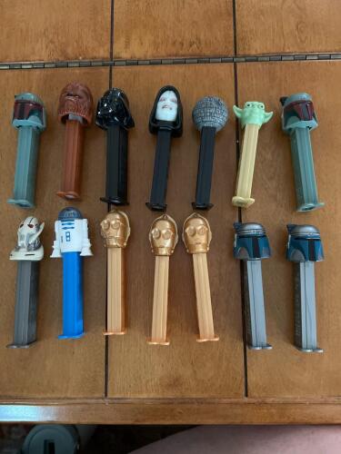 Star Wars PEZ Dispenser Collection: Boba Fett, Darth Vader, Yoda, R2-D2, Mandalorian, 14 Pieces