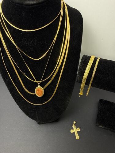 Italian 10K & 14K Gold Jewelry Lot, 31.5g