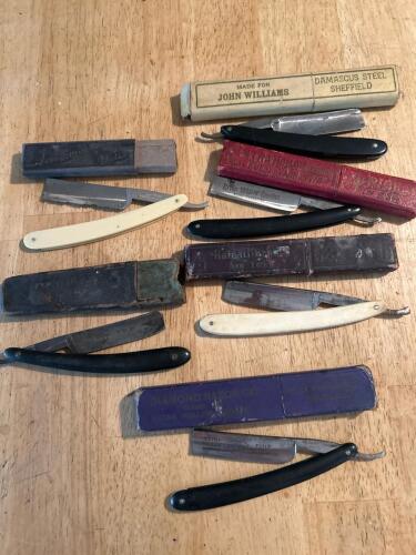 Vintage Straight Razor Lot &ndash; Diamond, Hamachi, John Williams & More (SA)