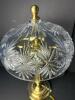 Exquisite WATERFORD Renmore Crystal & Brass Table Lamp W/ Dual Pull Chains & Etched Shade - Like New! (SA) - 4