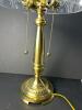 Exquisite WATERFORD Renmore Crystal & Brass Table Lamp W/ Dual Pull Chains & Etched Shade - Like New! (SA) - 5