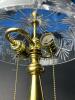 Exquisite WATERFORD Renmore Crystal & Brass Table Lamp W/ Dual Pull Chains & Etched Shade - Like New! (SA) - 6