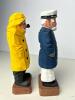 Two Hand-Carved Nanco Wooden Nautical Figurines Bar Harbor Maine Fisherman & Captain (SA) - 4