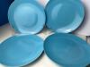 Four Royal Norfolk Blue 11" Stoneware Dinner Plates (SA)
