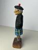 Hand-Carved Wooden Figurine Of A Scottish Man in Kilt, Signed (SA) - 3
