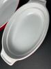 WELL EQUIPPED KITCHEN&trade; Pair of Red and White Oval Ceramic Baking Dishes (SA) - 2
