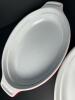 WELL EQUIPPED KITCHEN&trade; Pair of Red and White Oval Ceramic Baking Dishes (SA) - 3