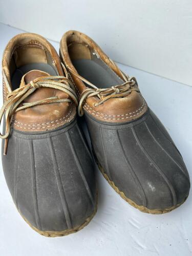 L.L. Bean Bean Men's Boots Rubber Moc Leather & Rubber Low Duck Shoes (SA)