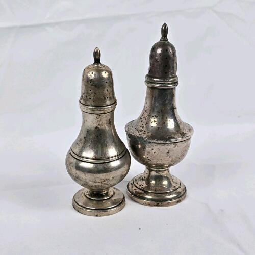 Vintage Salt & Pepper Shakers &ndash; Mismatched Pair, Classic Baluster Design (PC)