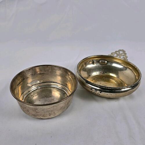 Vintage Sterling Silver Porringers, Ornate & Plain Handles (PC)