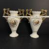 Two Loucarte Portugal Porcelain Vases with Gilt Handles and Romantic Scenes (CG) - 6