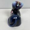 Fenton Cobalt Blue Hand-Painted Glass Cat Figurine, Signed by S. Waters (CG) - 3