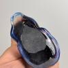 Fenton Cobalt Blue Hand-Painted Glass Cat Figurine, Signed by S. Waters (CG) - 6