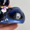 Fenton Cobalt Blue Hand-Painted Glass Cat Figurine, Signed by S. Waters (CG) - 7