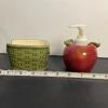 Valerie by Cumberland Design Apple Ceramic Decor Set Basket & Apple Motif (CG) - 6