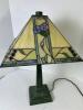 Tiffany-Style Stained Glass Look Table Lamp With Plastic Shade & Pull Chains (CG) - 2