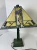 Tiffany-Style Stained Glass Look Table Lamp With Plastic Shade & Pull Chains (CG) - 4