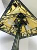 Tiffany-Style Stained Glass Look Table Lamp With Plastic Shade & Pull Chains (CG) - 5