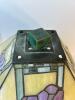 Tiffany-Style Stained Glass Look Table Lamp With Plastic Shade & Pull Chains (CG) - 8