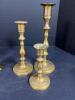 Set of 7 Made in India Solid Brass Candlestick Holders (CG) - 2