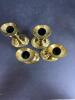 Set of 7 Made in India Solid Brass Candlestick Holders (CG) - 7