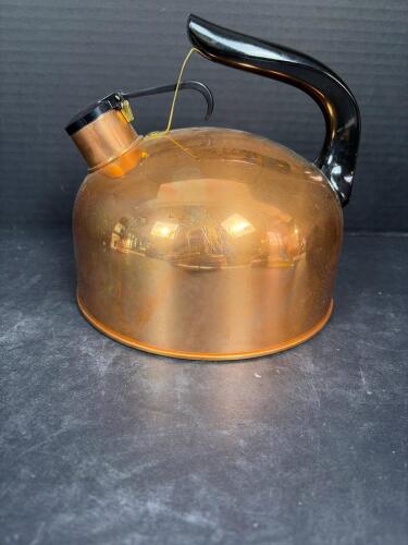 Vintage Revere Ware Copper-Clad 3 Quart Whistling Tea Kettle