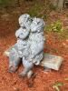 Resin Garden Statue of Two Children on Bench - 2
