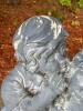 Resin Garden Statue of Two Children on Bench - 3