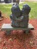 Resin Garden Statue of Two Children on Bench - 8