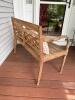 Outdoor Teak Lattice Back Bench - 2