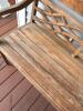 Outdoor Teak Lattice Back Bench - 5