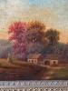 15" x 21" Antique 19th Century Landscape Oil Painting on Canvas - 2