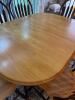Double Pedestal Butterfly Leaf Oak Dining Table with 6 Windsor Chairs - 3