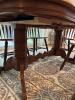 Double Pedestal Butterfly Leaf Oak Dining Table with 6 Windsor Chairs - 4