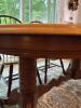 Double Pedestal Butterfly Leaf Oak Dining Table with 6 Windsor Chairs - 5