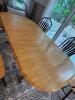 Double Pedestal Butterfly Leaf Oak Dining Table with 6 Windsor Chairs - 13