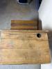 Antique Burlington S.I. Co. Cast Iron & Wood School Desk, 1 out of 2 - 4