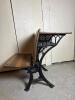 Antique Burlington S.F. Co. Cast Iron & Wood School Desk - 2