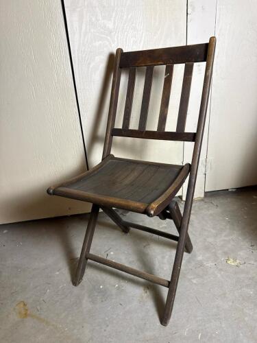 Vintage Folding Chair &ldquo;Consistory No. 8&rdquo; Institutional Church Council Seating