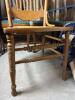 Pressed Back Oak Side Chair, Needs Repair - 7