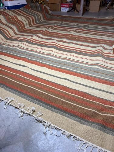 Kaleen Elliot Stripe Dhurrie Rug, 10x8 ft