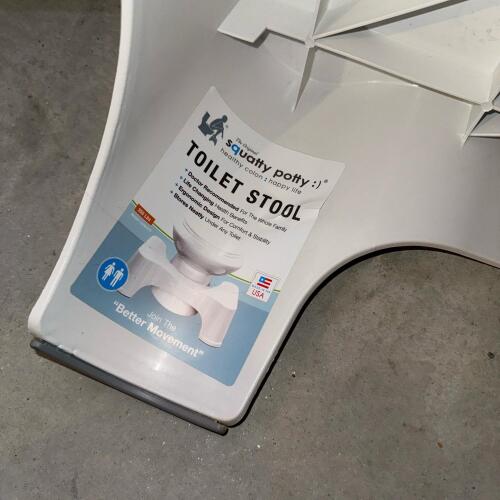 Squatty Potty Original 7-Inch Toilet Stool, White, 250 lb Capacity, Ergonomic Design, Made in USA