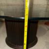 Round Glass Coffee Table on Pedestal - 5