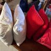 Nautica, Knit Red and Feather Fill Pillows - 3
